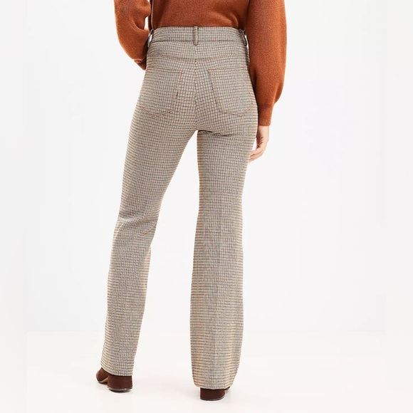 NWT - Five Pocket Flare Pants in Plaid Bi-Stretch - Picture 2 of 6